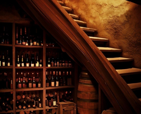 Cave à vin sous escalier