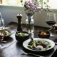 Dîner avec du vin